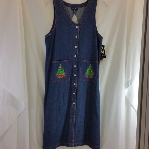 TY Original Wear Dresses & Skirts - Original TY Wear Jean Dress Christmas Theme